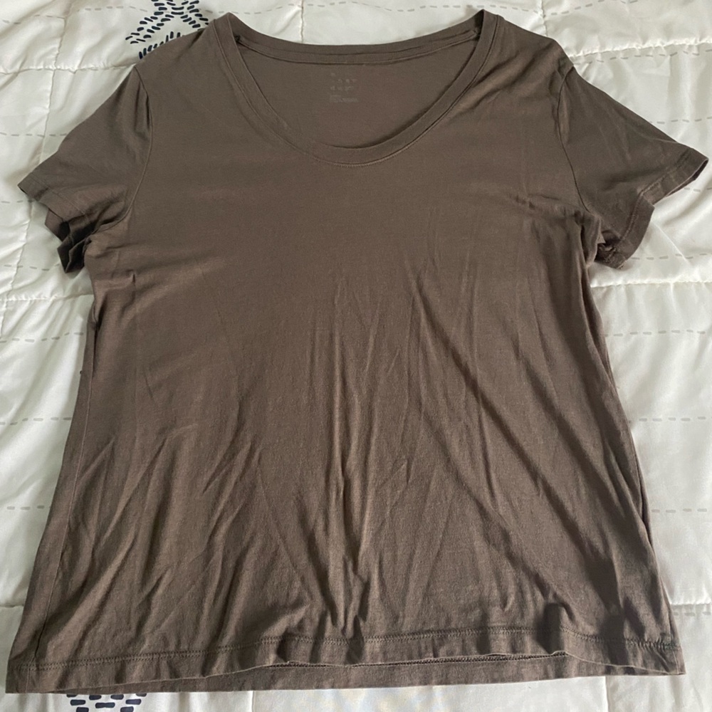 A New Day Brownish-Grey Short Sleeve Relaxed T-Shirt